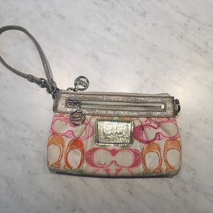 Coach Poppy wristlet Purse